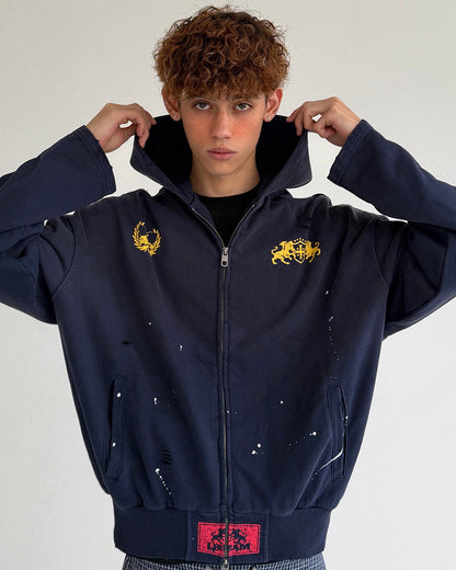 Splatter Boxy Zip Hoodie