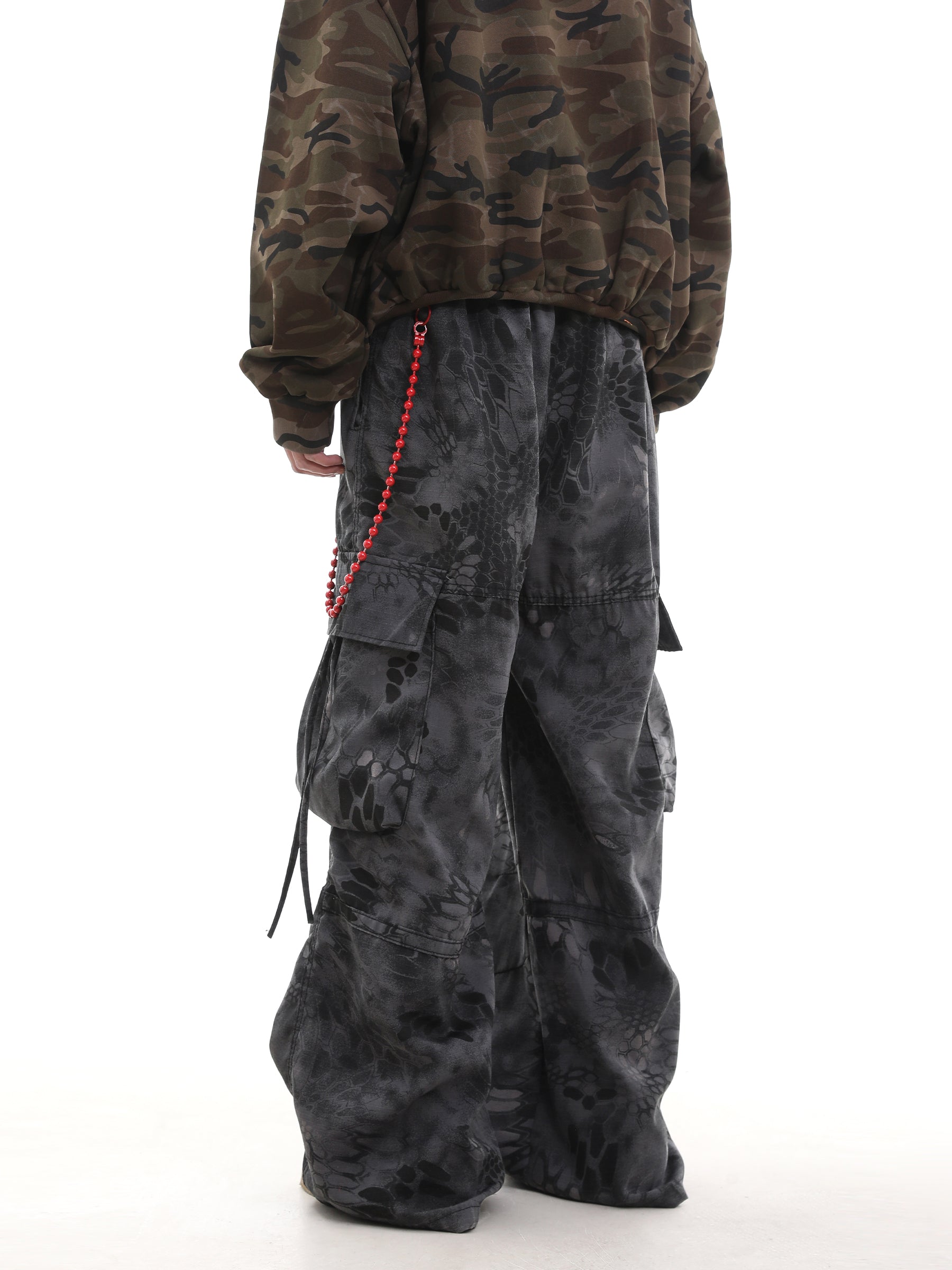 Snake Print Cargo Pants