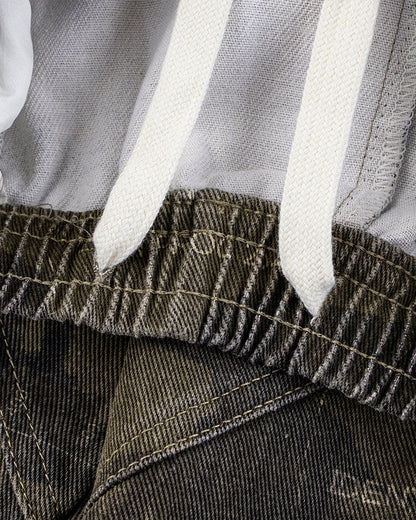 Washed Camo Multi-Pocket Cargo Pants