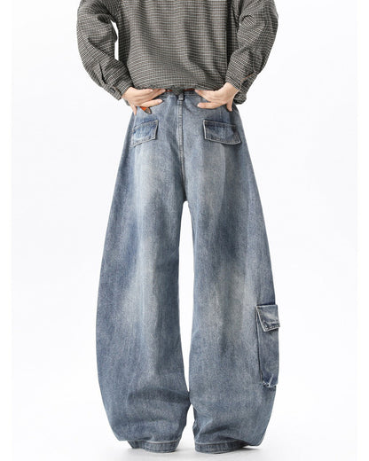 Vintage Casual Denim with Utility Pockets
