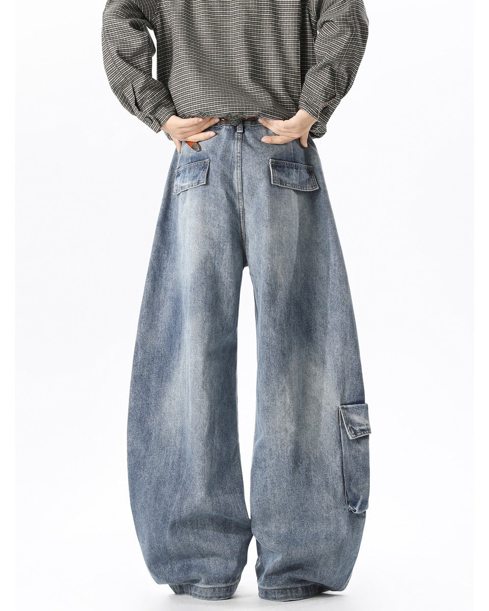 Vintage Casual Denim with Utility Pockets