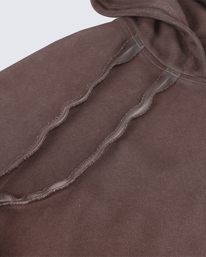 Washed Stitch Detail Oversized Hoodie