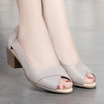 Comfortable Leather Sandals with Memory Foam Cushioning