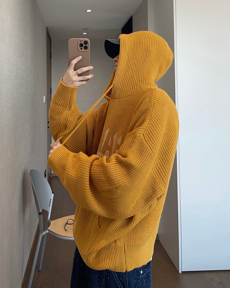 Vintage Relaxed Knit Hoodie
