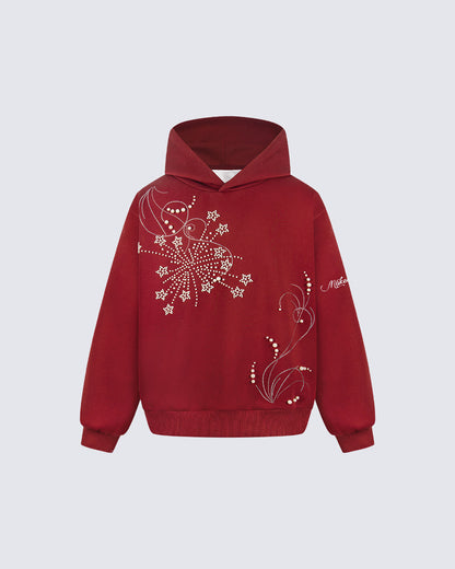 Vintage Studded Firework Hoodie
