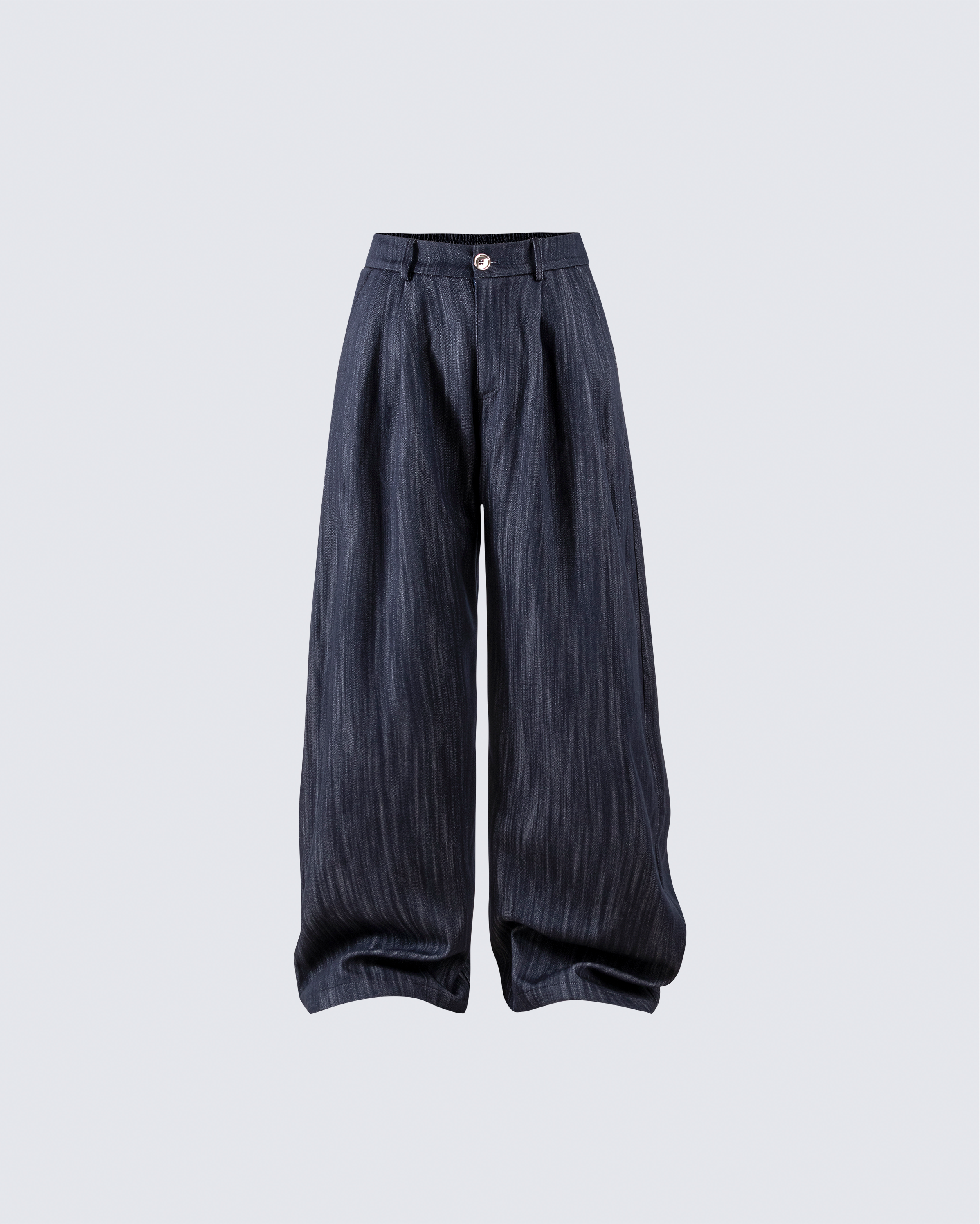 Wide-Leg Denim Pants