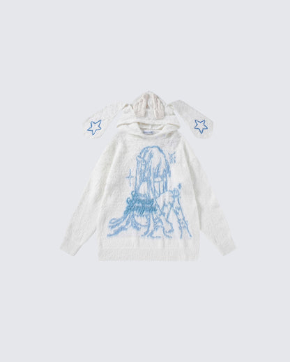 Couple Bunny Ear Hooded Sweater