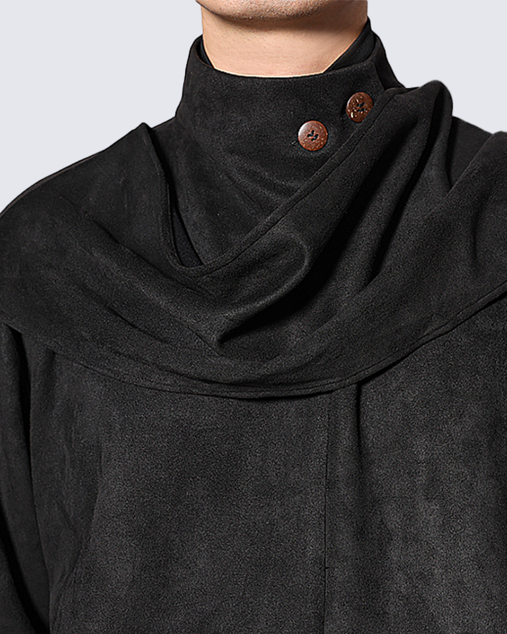 Asymmetric Collar Button-Up Shirt