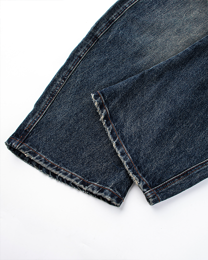 Vintage Wide-Leg Scimitar-Cut Jeans