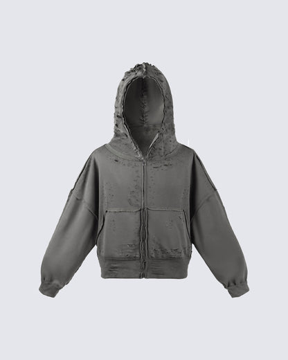 American Street High-Street Distressed Hoodie