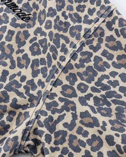 Leopard Print Zip-Up Hoodie