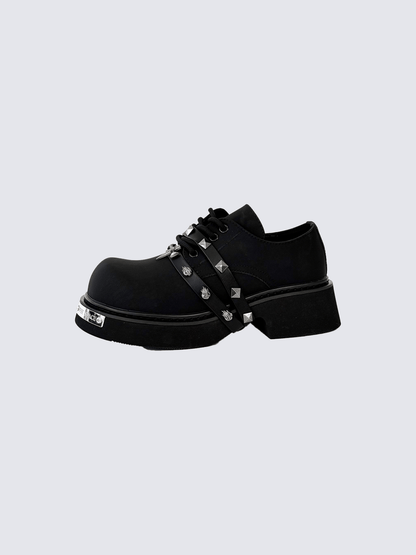 Gothic Studded Platform Oxfords