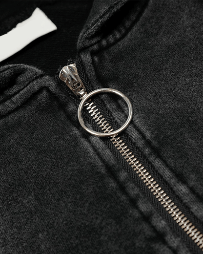 Vintage Washed Zip-Up Hoodie