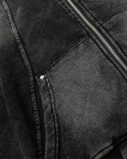 Vintage Washed Zip-Up Hoodie