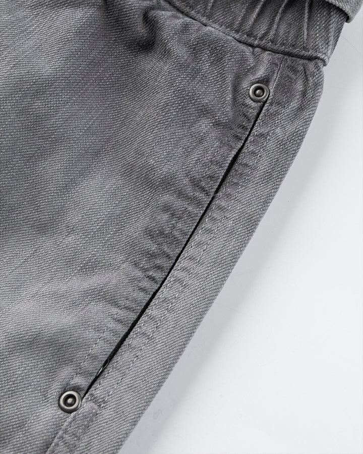 Washed Grey Multi-Pocket Cargo Pants