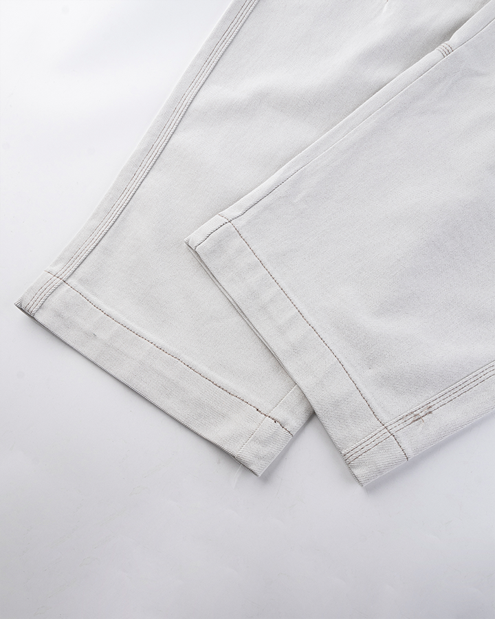 Relaxed Wide-Leg Panel Denim Pants