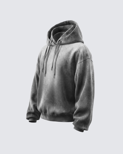 KIIKIO-Double Hood Washed Hoodie