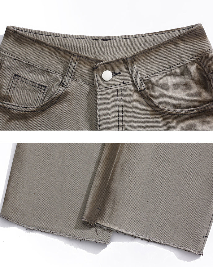 Vintage Straight-Leg Denim Pants