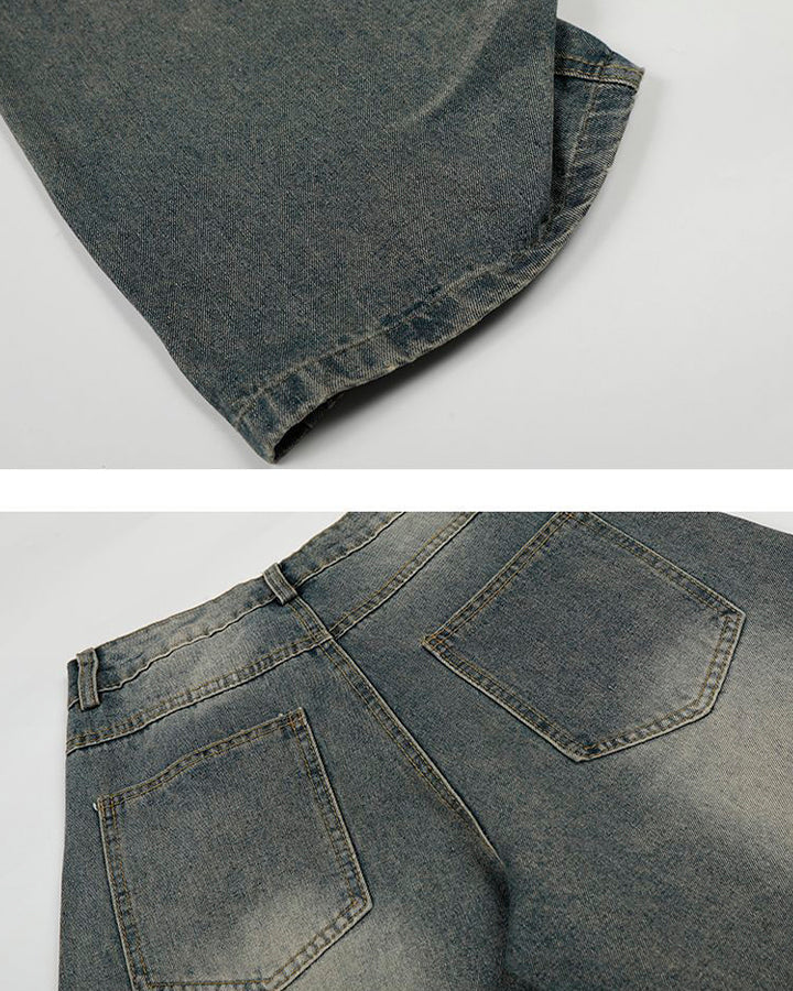 American Rivet Deconstructed Washed Jeans