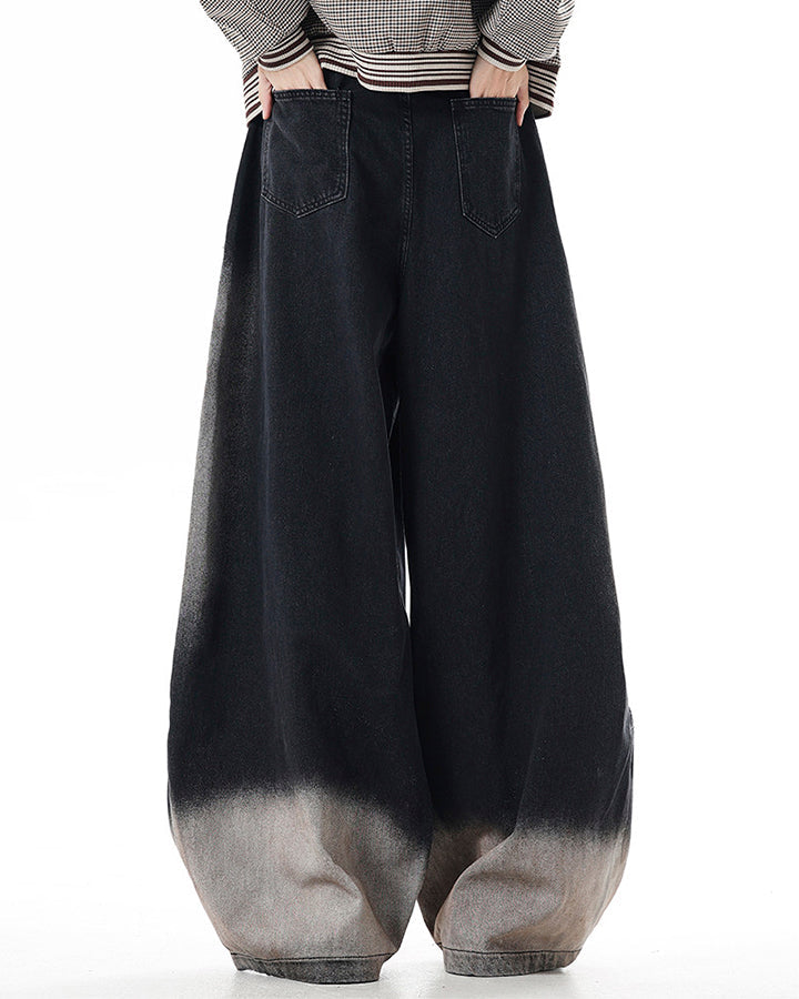 Heavy Design Studded Wide-Leg Pants