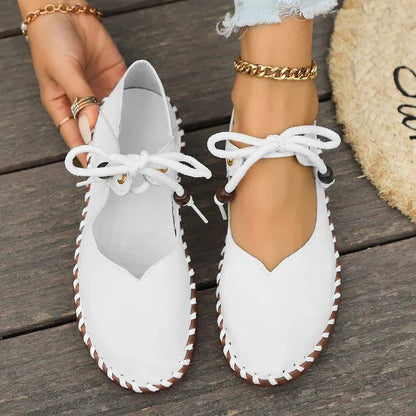Bunion Dressy Flats — Wide Toe Box, Lace-Up Fit