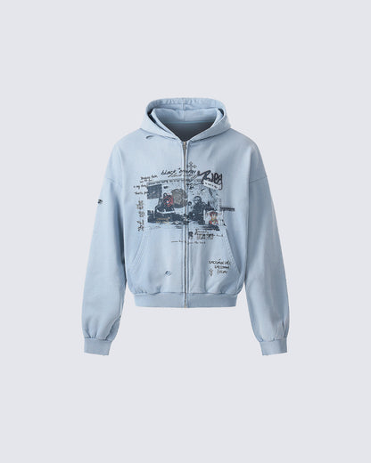 Spring New Zip Up Hoodie Sweatshirt