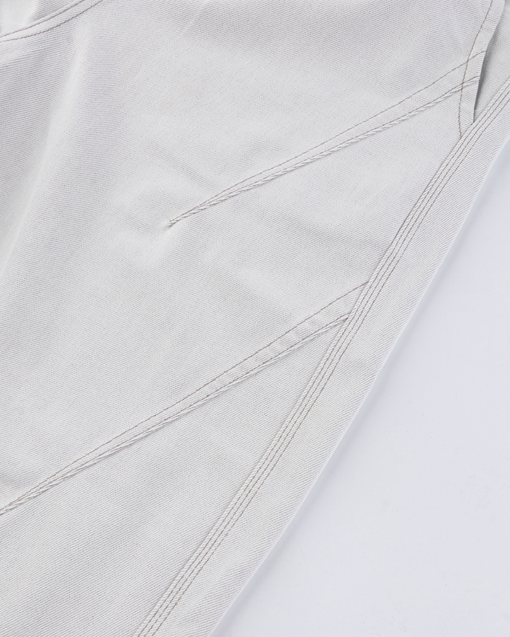 Relaxed Wide-Leg Panel Denim Pants