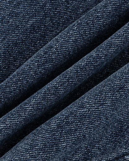 Leather Patch Pocket with Studded Detail Denim Pants