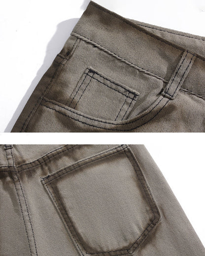 Vintage Straight-Leg Denim Pants