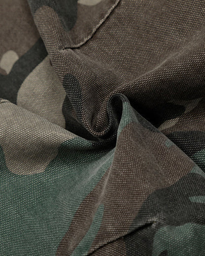Camouflage Cargo Pants with Double Waist