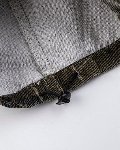 Washed Camo Multi-Pocket Cargo Pants