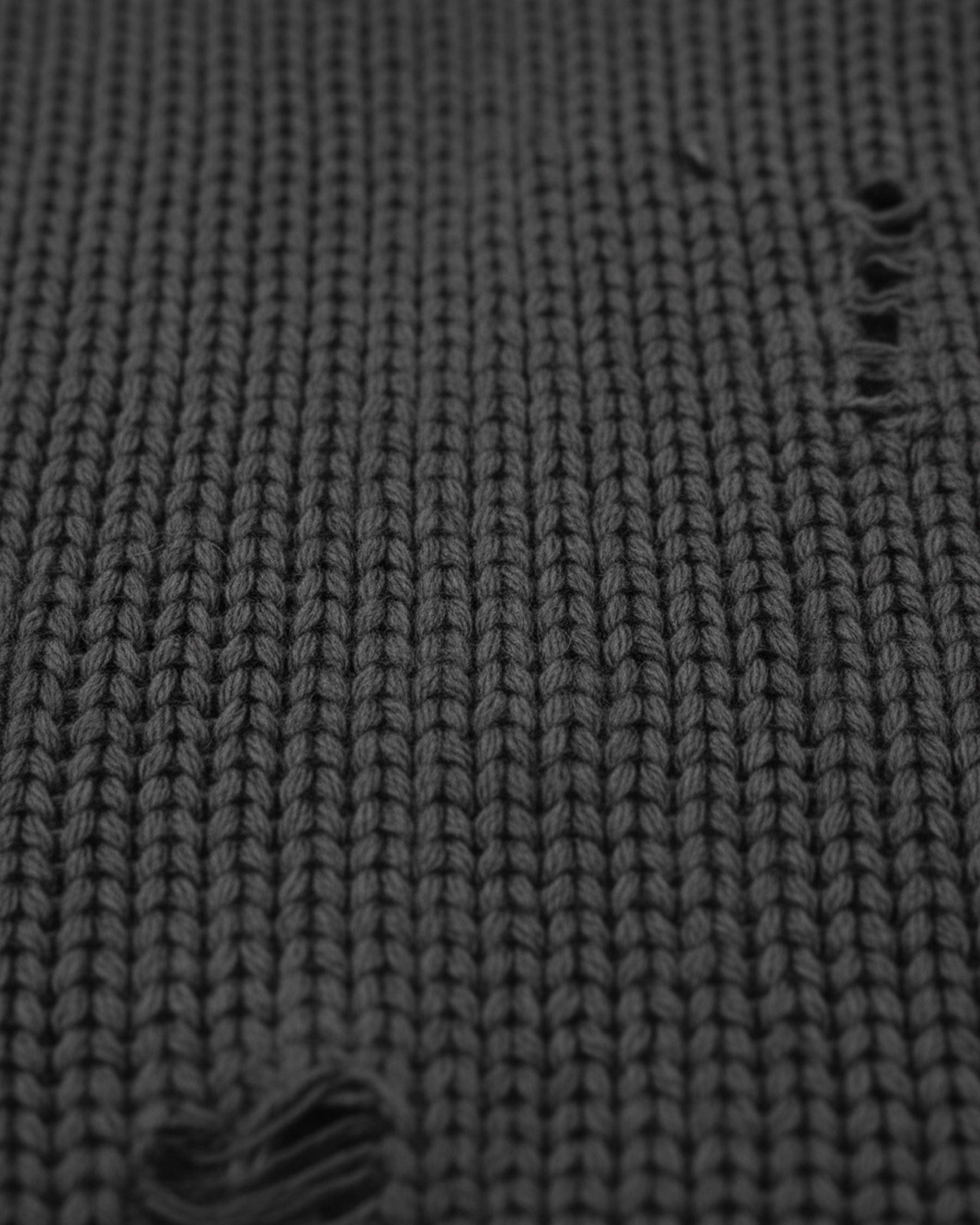 KIIKIO Destroyed Knitted Sweater Plush Coat
