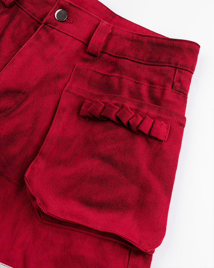 Reflective Distressed Denim Pants