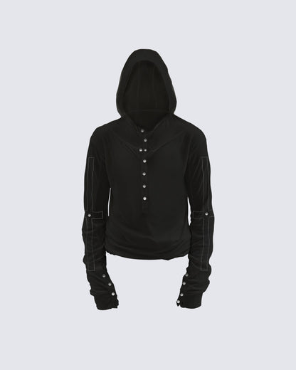 Slim Fit Long Sleeve Pullover with Unique Design