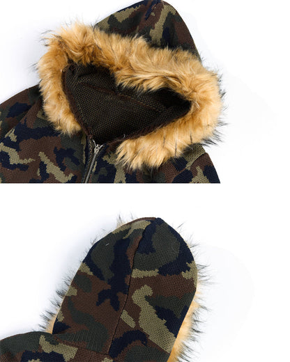 Camouflage Short Hooded Sweater