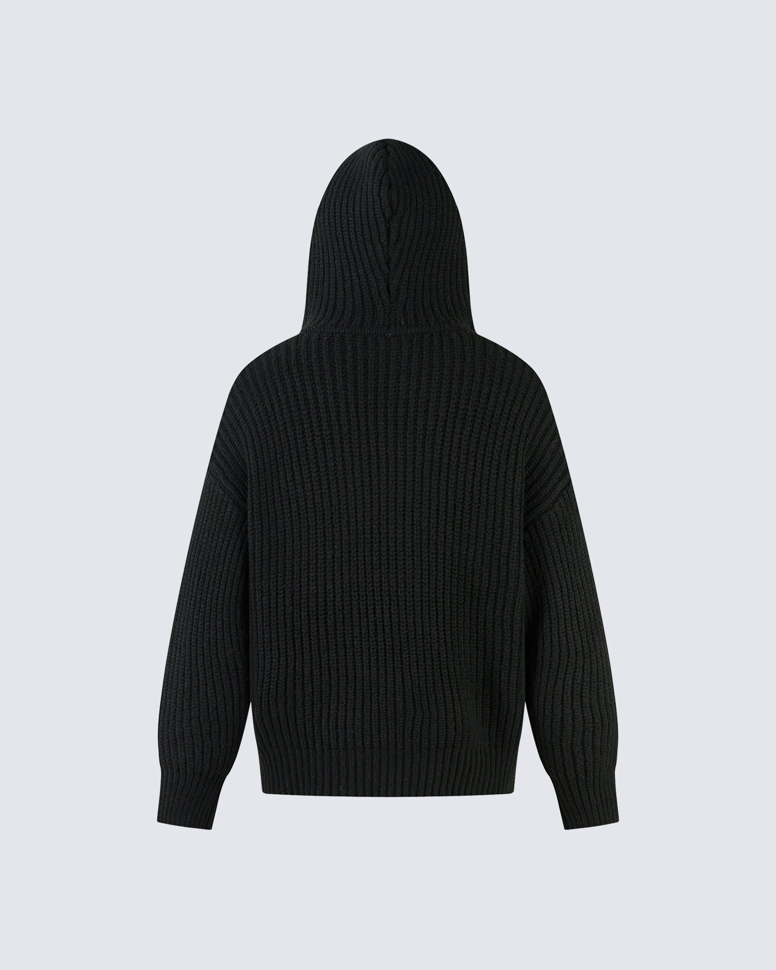 Hooded Cable Knit Streetwear Sweatshirt