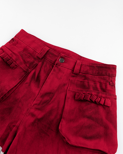 Reflective Distressed Denim Pants