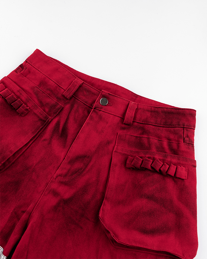 Reflective Distressed Denim Pants