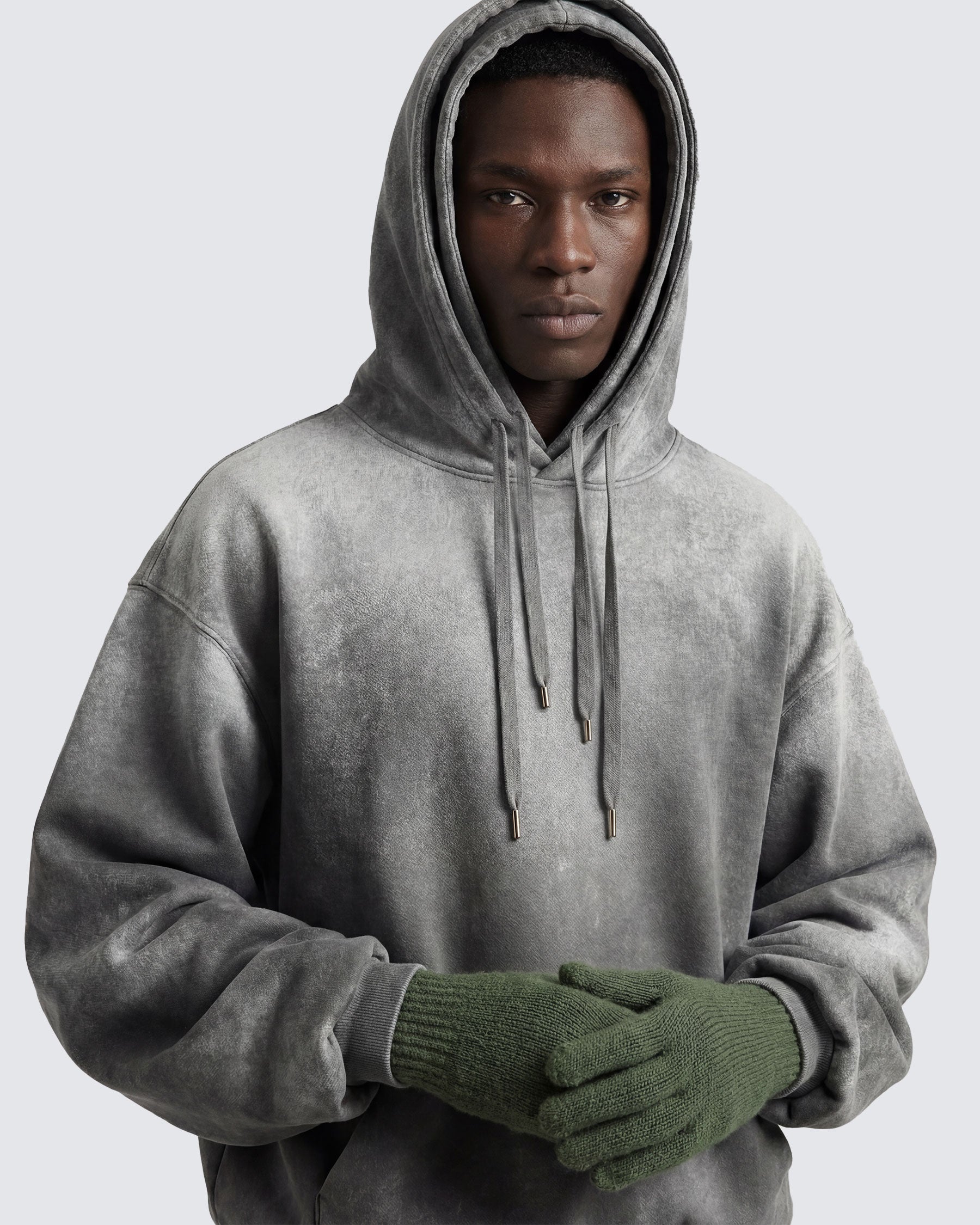 KIIKIO-Double Hood Washed Hoodie