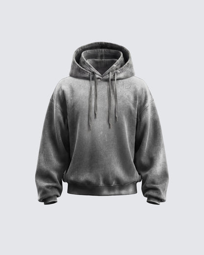 KIIKIO-Double Hood Washed Hoodie