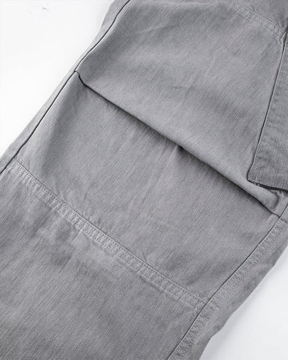 Washed Grey Multi-Pocket Cargo Pants