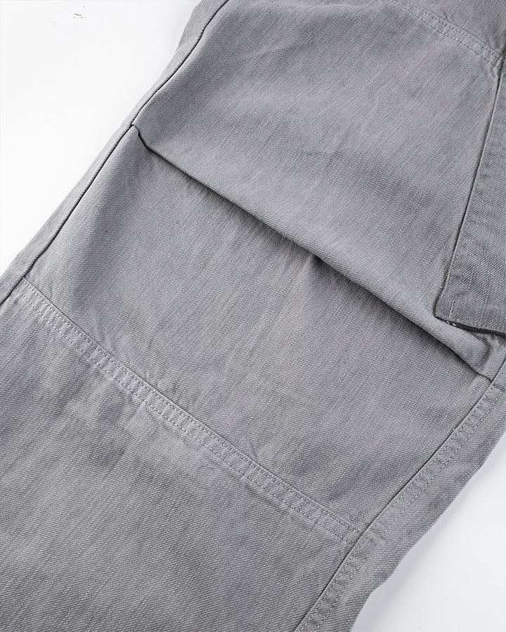 Washed Grey Multi-Pocket Cargo Pants