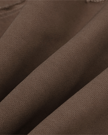 Paneled Stitch Line Zip-Up Hoodie