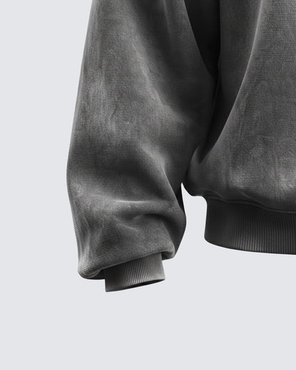 KIIKIO-Double Hood Washed Hoodie