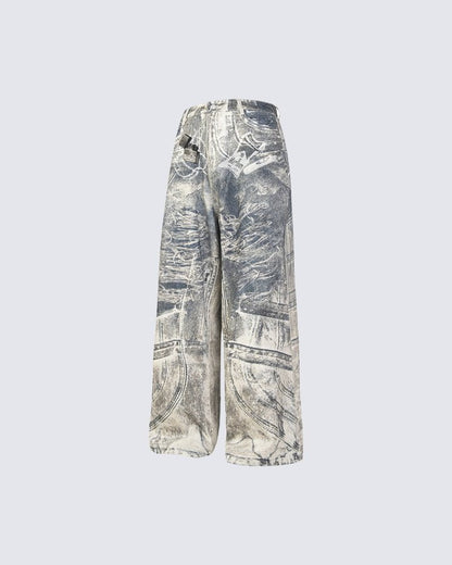 Vintage Washed Casual Pants