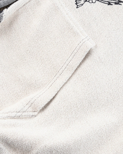 Design Contrast Patchwork Hooded Sweatshirt