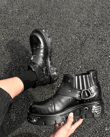 Gothic Punk Platform Ankle Boots