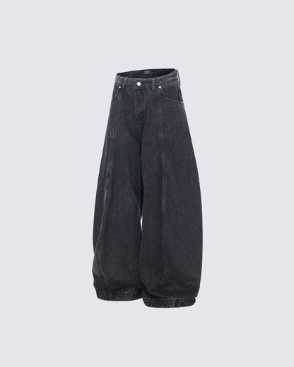 Winter New Vintage Balloon Wide-Leg Jeans