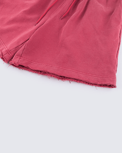 Vintage Logo Print Cotton Shorts