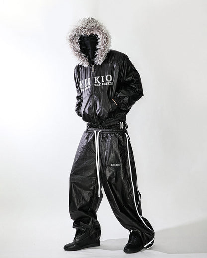 KIIKIO Gloss Double-Waist Pants